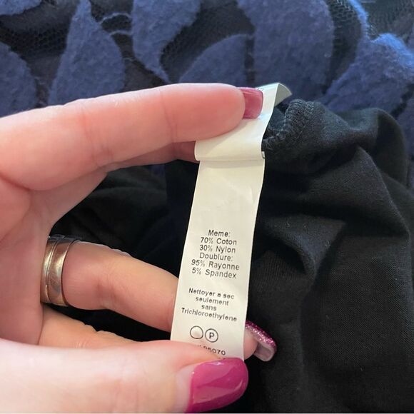 BOGO FREE Anthropologie Weston Wear Unconditional Osier Blue Felt Lace Dress ASO - Picture 3 of 3